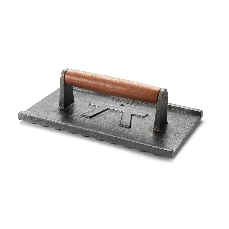 Rosewood Cast Iron Grill Press