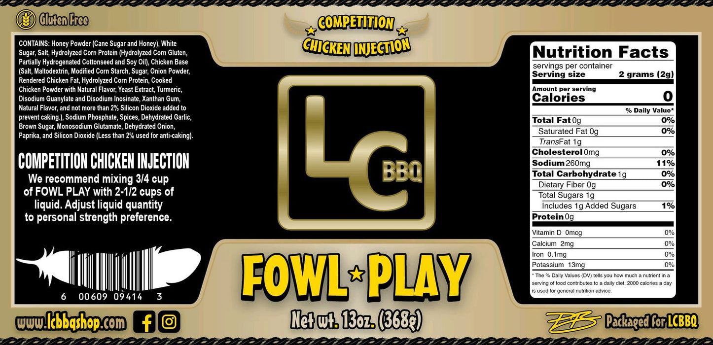 LC BBQ Fowl Play Chicken Injection