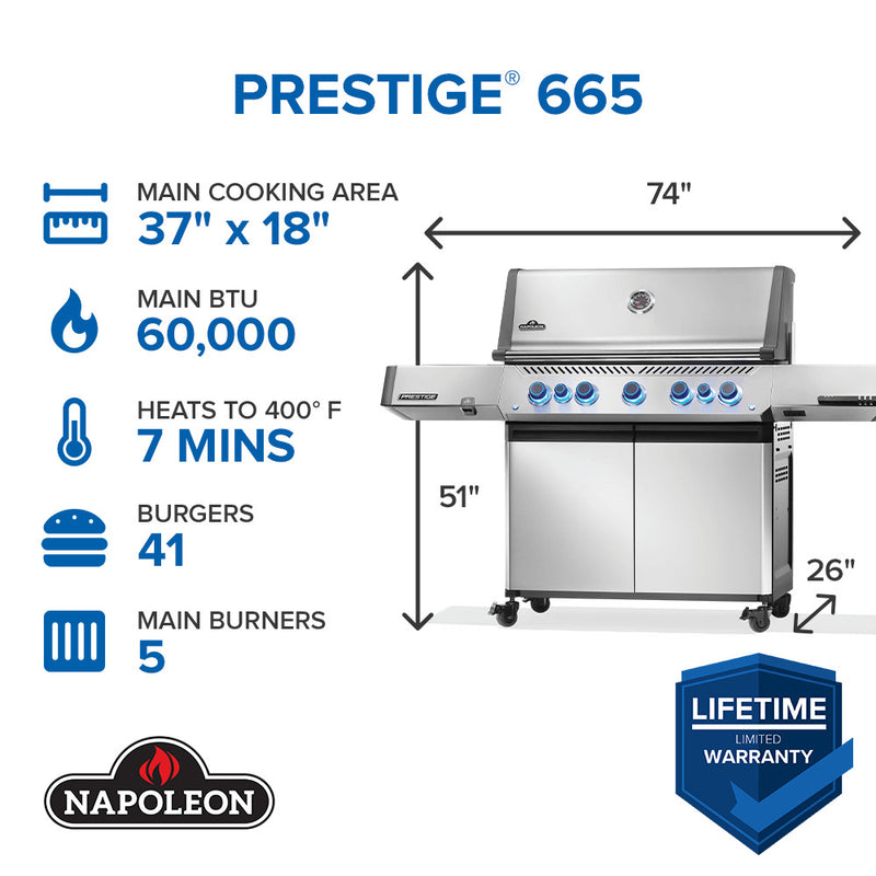 Prestige 665 w/ IR Side & Rear Burners