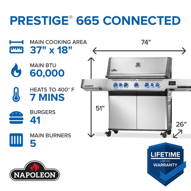 Prestige 665 Connected w/ IR Side & Rear Burners