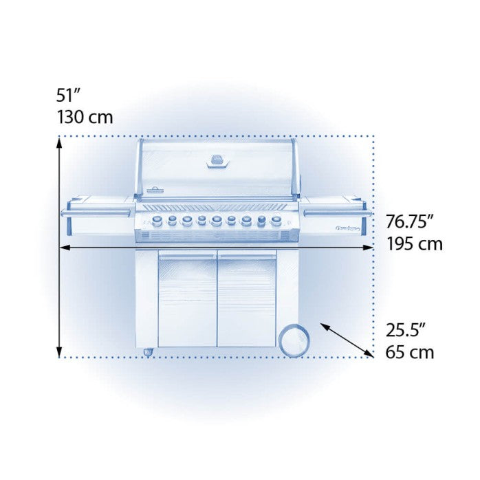 Napoleon Prestige PRO 665 w/ IR Side & Rear Burners