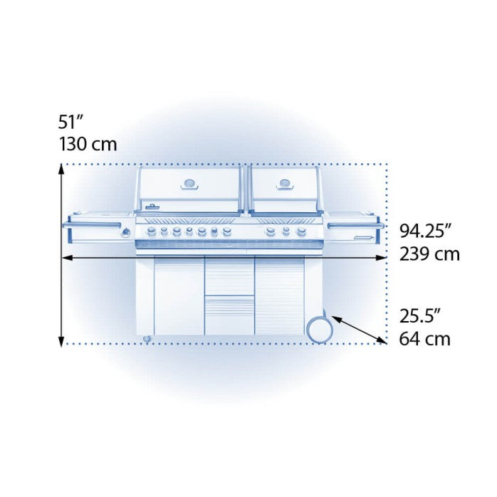 Napoleon Prestige PRO 825 w/ Power Side Burner, IR Rear & Bottom Burners