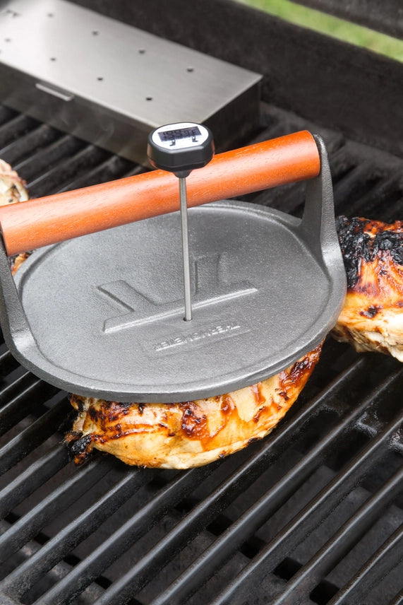 Rosewood Round Cast Iron Grill Press