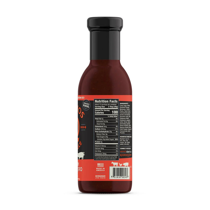 Kosmos Q Peach Habanero BBQ Sauce