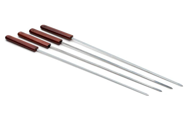 Outset Rosewood Collection Stainless Steel Skewers Set of 4